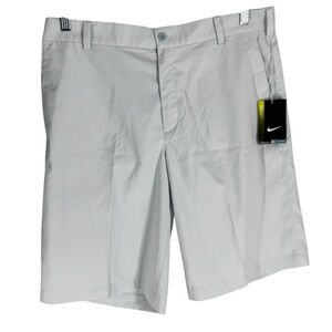 NWT Nike Gold Dri-fit striped shorts blue and white. 11 inch inseam 34 waist